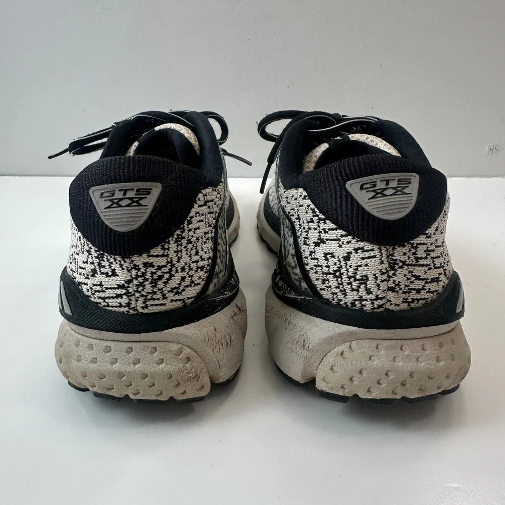 Brooks Adrenaline GTS 20 Running Shoes Cushioned Sneakers Black White Womens 9.5